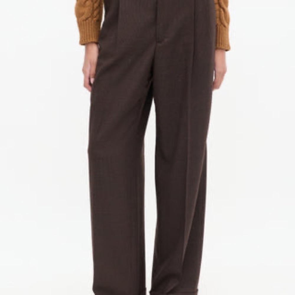 Brown wool Kinley Check Trouser